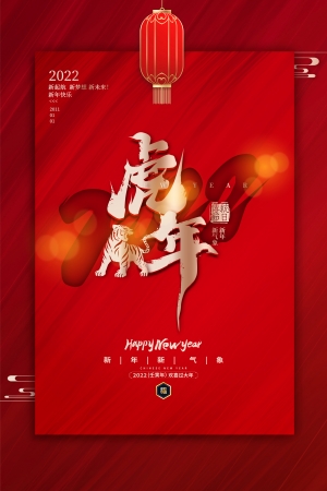 中国风国潮虎年海报-ID:138659002