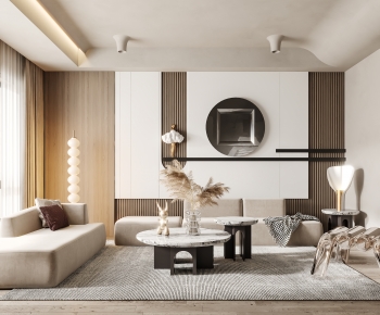 Wabi-sabi Style A Living Room-ID:895663025