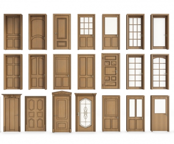 European Style Solid Wood Door-ID:884979963