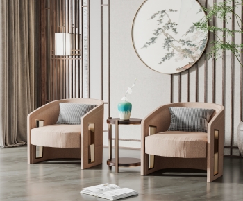 New Chinese Style Single Sofa-ID:394391069