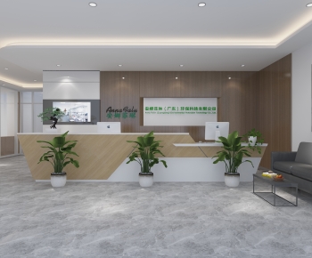 Modern Office Reception Desk-ID:127877006