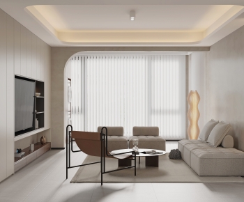 Modern Wabi-sabi Style A Living Room-ID:149980078