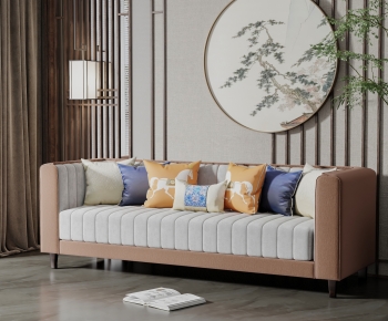 New Chinese Style Three-seat Sofa-ID:445864922