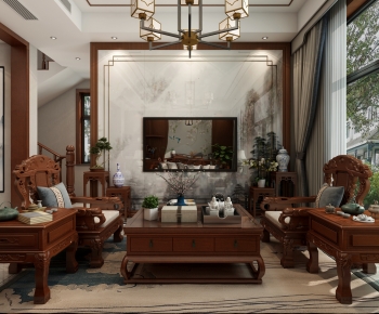 Chinese Style A Living Room-ID:750602018
