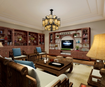Chinese Style A Living Room-ID:568993096