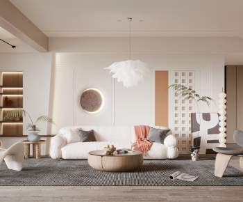 Wabi-sabi Style A Living Room-ID:790988928
