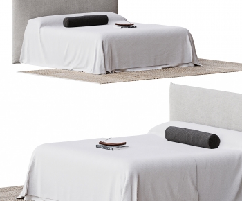 Wabi-sabi Style Double Bed-ID:746682882