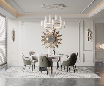Simple European Style Dining Room-ID:977155923