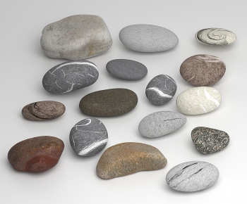 现代鹅卵石 石头 岩石 石子-ID:237577927
