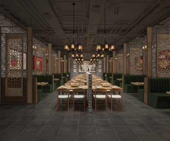 Industrial Style New Chinese Style Restaurant-ID:256973988