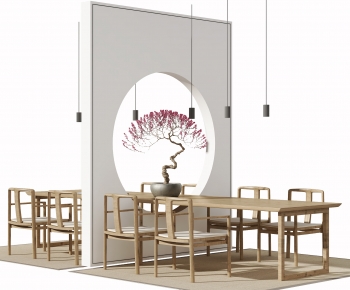 New Chinese Style Dining Table And Chairs-ID:809449915