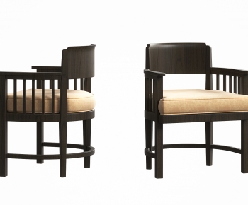 新中式木制单椅-ID:628410101