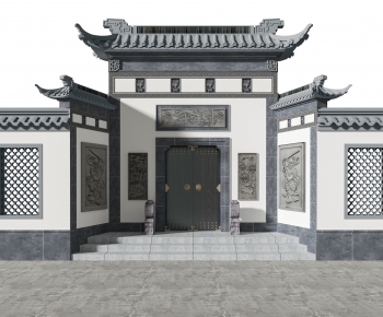 New Chinese Style Facade Element-ID:653557066