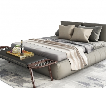 Modern Double Bed-ID:986114036