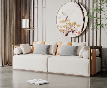 新中式双人沙发-ID:854684116