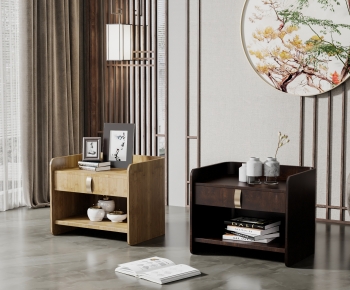 New Chinese Style Bedside Cupboard-ID:244805106