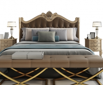New Chinese Style Double Bed-ID:379784115