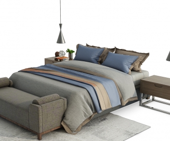 Modern Double Bed-ID:578440903