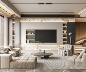 Modern A Living Room-ID:614645969
