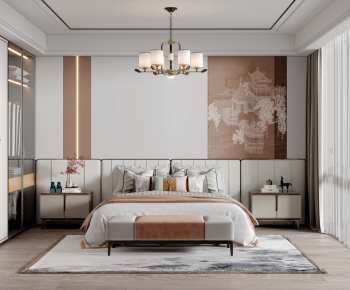 New Chinese Style Bedroom-ID:394627096