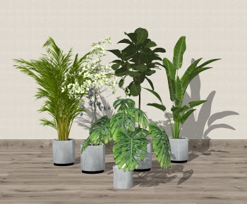Modern Potted Green Plant-ID:710189355