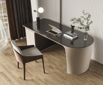 Modern Computer Desk And Chair-ID:654845008