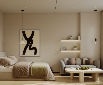 Modern Wabi-sabi Style Bedroom-ID:346179014