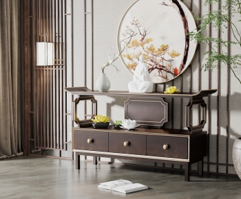 New Chinese Style Entrance Cabinet-ID:594149118