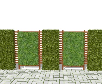 现代垂直绿化植物墙-ID:598777062