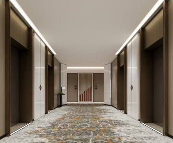 Modern Corridor Elevator Hall-ID:645122058