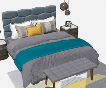 Modern Double Bed-ID:169929034