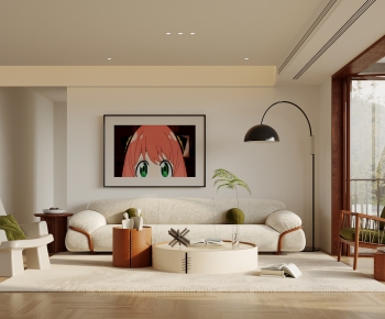Wabi-sabi Style A Living Room-ID:536504981
