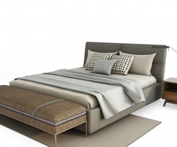 Modern Double Bed-ID:365252974