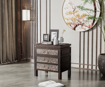 New Chinese Style Bedside Cupboard-ID:226268052