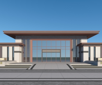 New Chinese Style Building Appearance-ID:422146085