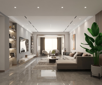 Modern A Living Room-ID:662622932