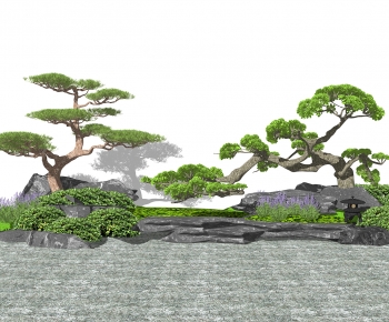 新中式造型松树景观小品-ID:855937965