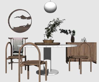 New Chinese Style Dining Table And Chairs-ID:725449092