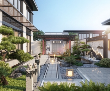 New Chinese Style Courtyard/landscape-ID:789994962
