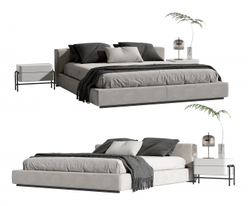 Modern Double Bed-ID:808614022