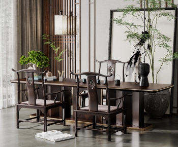 新中式茶桌椅-ID:142254114