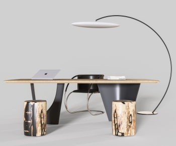 Modern Computer Desk And Chair-ID:262541065