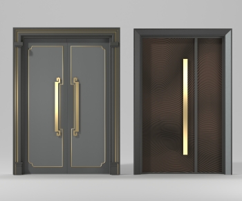 New Chinese Style Double Door-ID:434675932