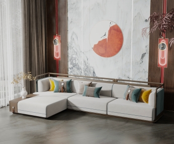 New Chinese Style Corner Sofa-ID:523982053