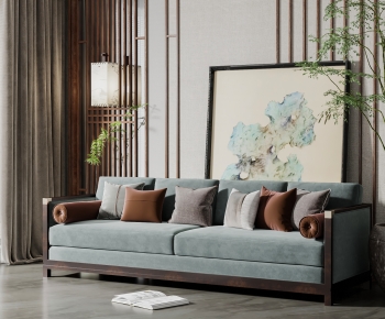 New Chinese Style A Sofa For Two-ID:605176931