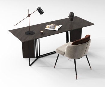 Modern Computer Desk And Chair-ID:290633928