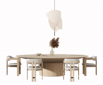 Wabi-sabi Style Dining Table And Chairs-ID:147685058