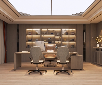 New Chinese Style Manager's Office-ID:705281028