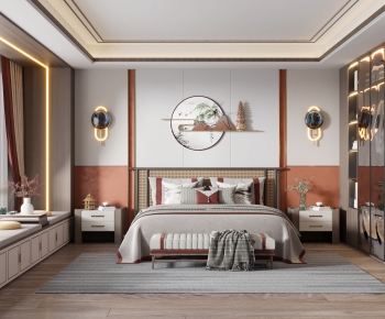 New Chinese Style Bedroom-ID:719609024