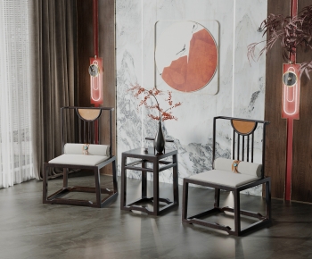 New Chinese Style Single Chair-ID:131685026